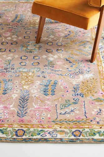 Hand tufted wool - wool, viscose