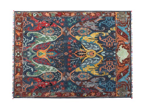 Ikat black handmade tufted - ikat,