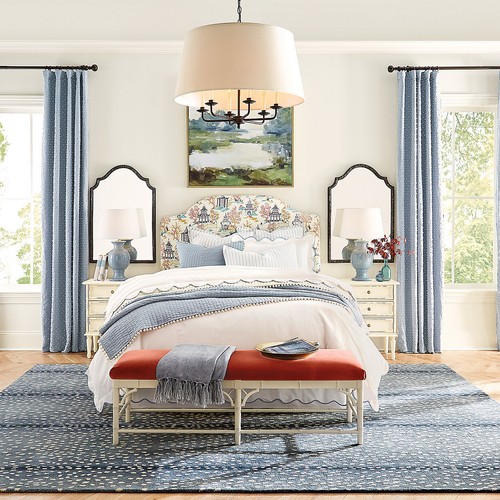 Antelope blue wool tufted - wool, area