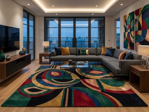 Modern abstract geometric area - modern,